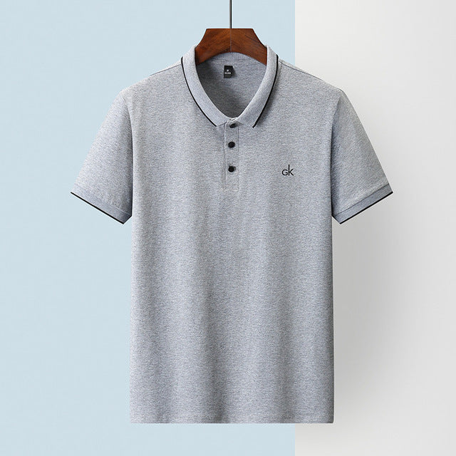 2021 Letter Embroidery Men's Business Polo Shirts Summer Fashion Tops Tee Short Sleeve Shirt Slim-fit Blouse Trend Mens Clothing