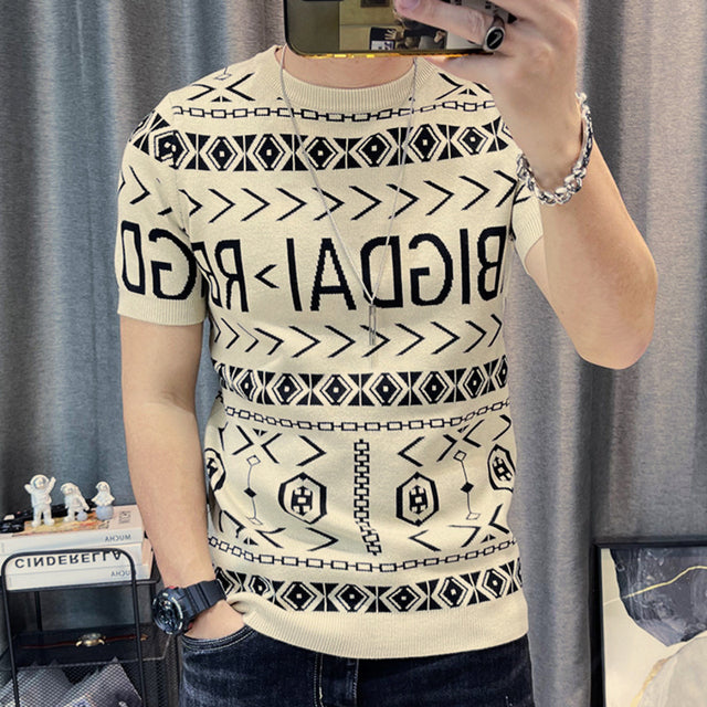 Geometry Pattern Short Sleeve T-shirt