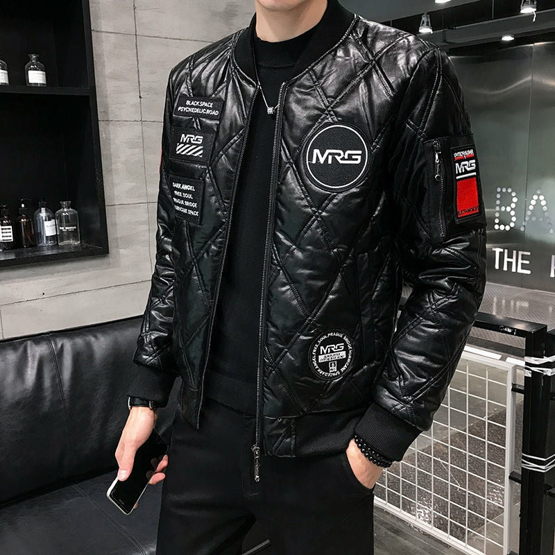Embroidery Casual Parka Men Jacket (Warm)