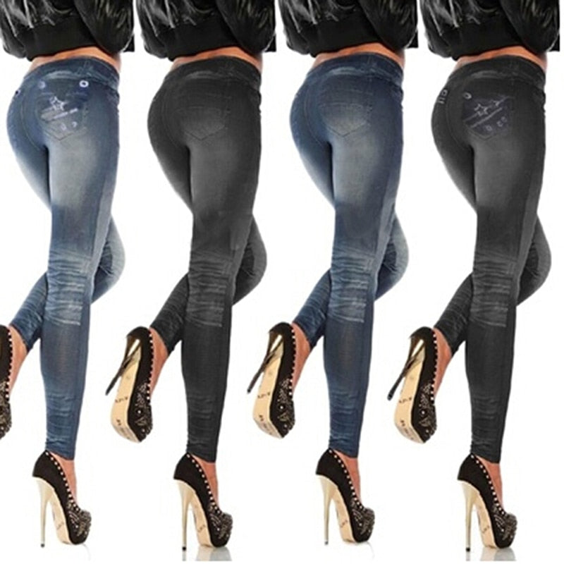 Classic Stretchy Slim Leggings Sexy Butterfly Print Pants Bottoms