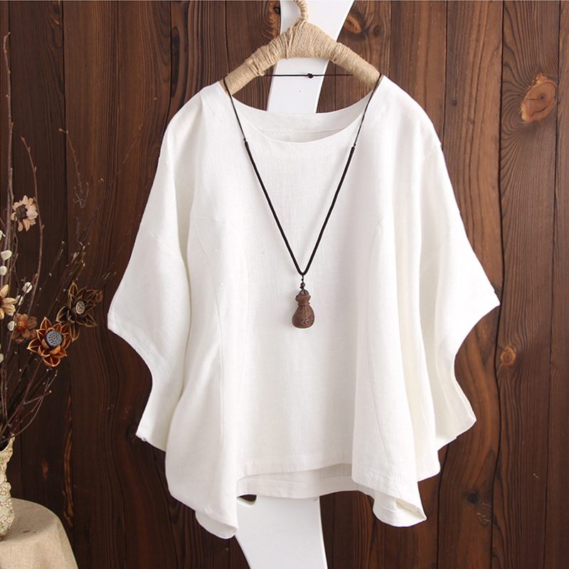 2022 Summer ZANZEA Women Blouse Casual Solid Cotton Shirt Ladies Baggy Blusas Sleeve Work Office Tops Chemise
