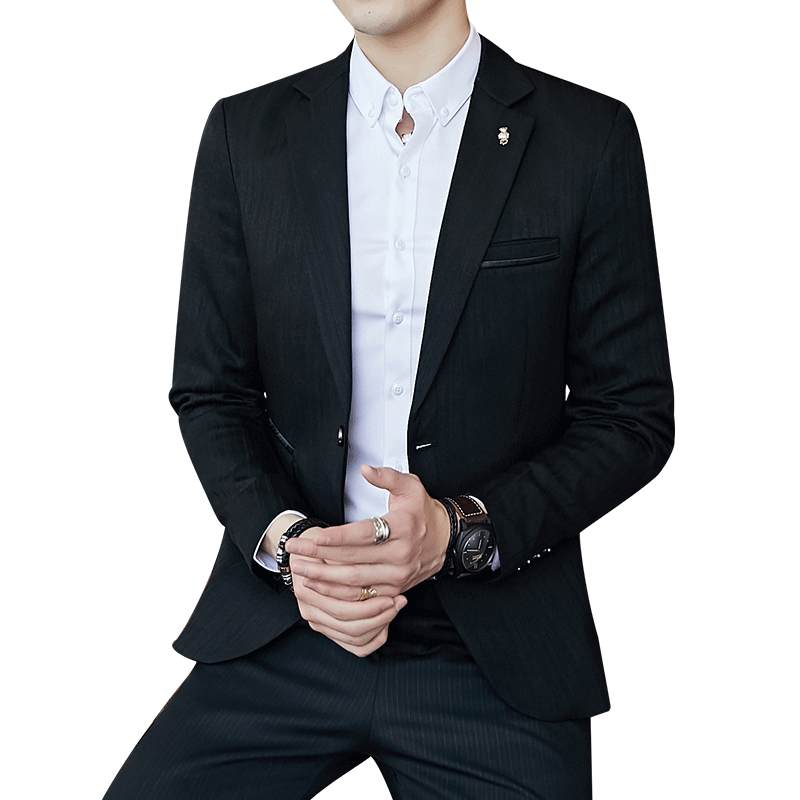 Striped Blazer Mens Slim Fit Blazer Slim Masculino Business Casual Mens Stylish Blazer Spring Autumn Dot Striped Blazers Mens