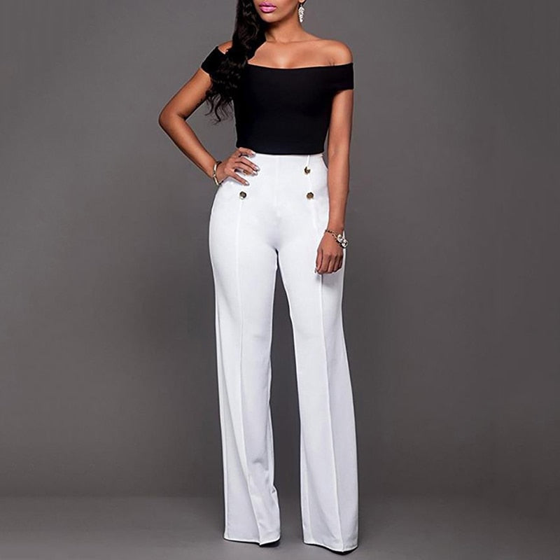 Women Casual Harem Long High Waist Elastic Pants