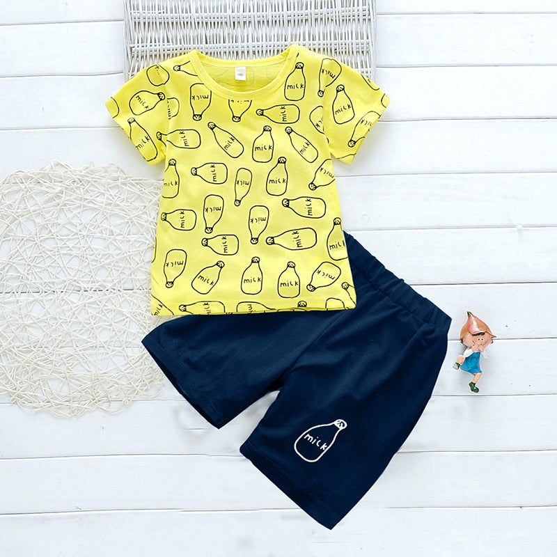 Menoea 2020 Summer Children Boy Summer Clothes Sets Kids 2pcs Short Sleeve T-Shirt 2-6years Suits Shorts Child Clothing Suits