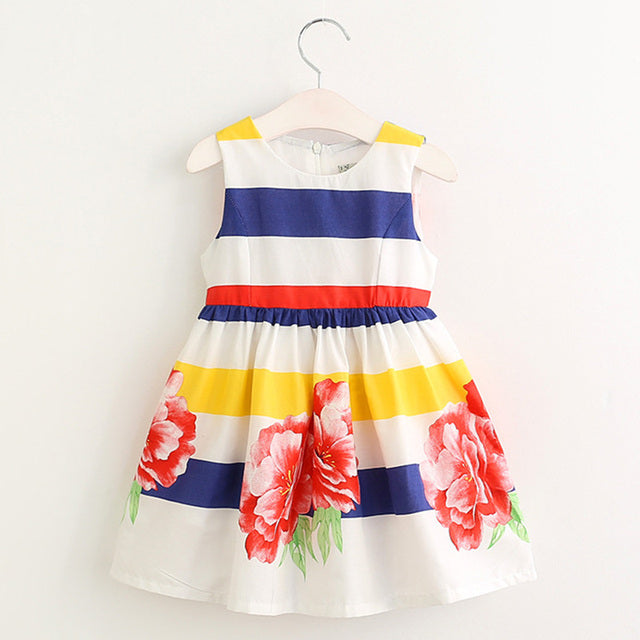 Menoea Girls Clothing Dresses 2020 Summer New Girl Princess Dress Children Floral Printed Design Kids Dresses for 2-7Y