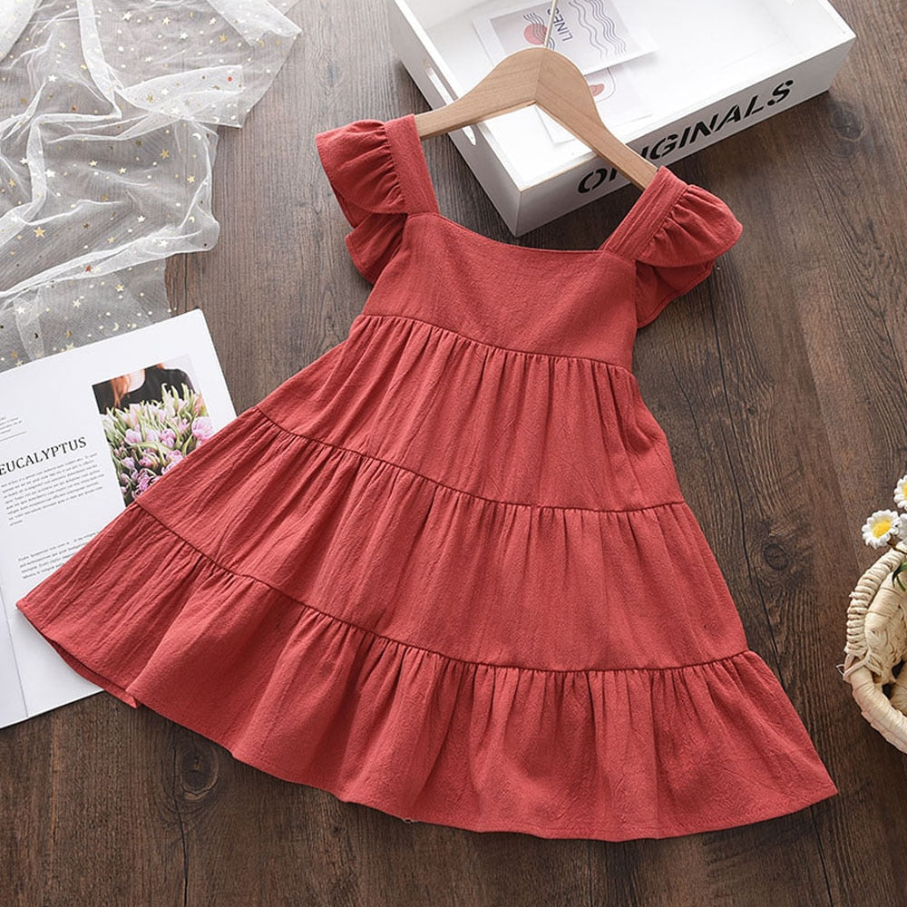 Menoea Girls Wedding Dress 2022 Summer Fashion Girl Kids Party Dresses Starry Sequins Outfits Gown Children Princess Clothes