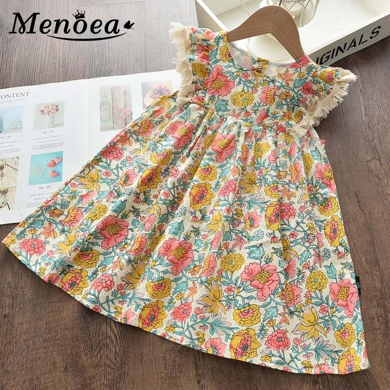 Menoea Girls Wedding Dress 2022 Summer Fashion Girl Kids Party Dresses Starry Sequins Outfits Gown Children Princess Clothes