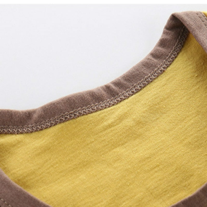 2PCS Kids Baby Boys Pants Set Clothes- Yellow
