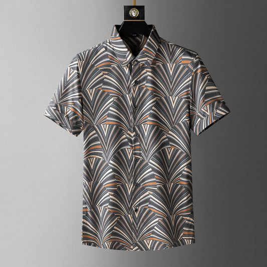 Short Sleeve Printed Casual Shirt