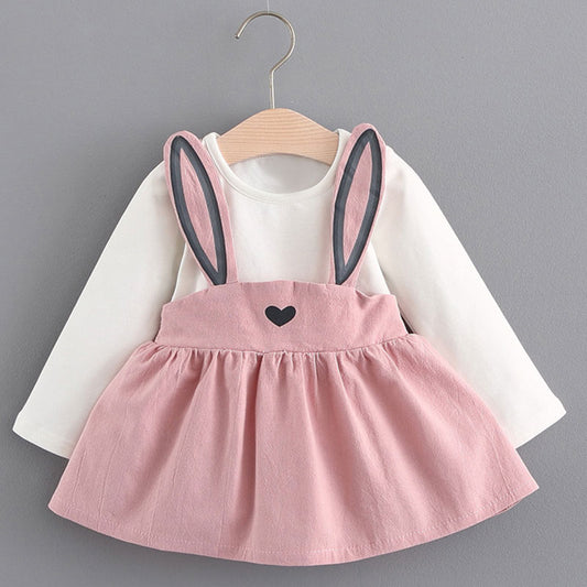 Cute Baby Dresses Floral Baby Girls Clothes Princess Girls Dress Suit Fall Kids Clothes Children Party Princess Dresses Outfits