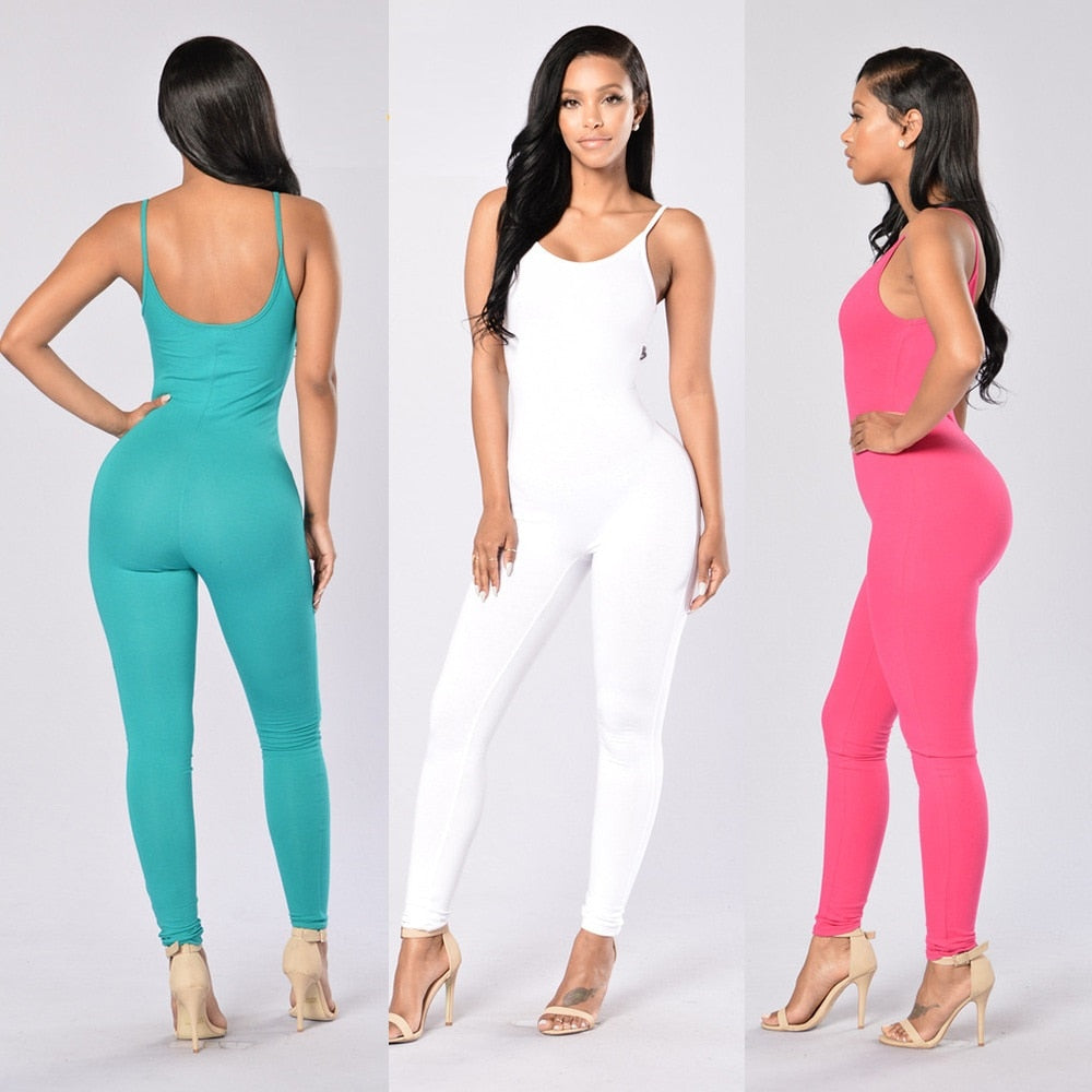 Women Sexy Jumpsuit Summer Camis Rompers Bodycon Skinny Bodysuit Pencil Pants Playsuit Overalls Women Streetwear Jumpsuits