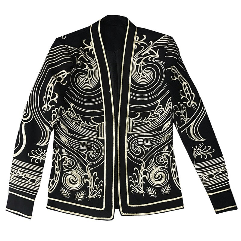 Terno Masculino Blazer Masculino Slim Fit Luxury Baroque Blazer Men Heavy Wormanship Embroidery Suit Jacket Male Blazers Men