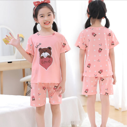 2021 Children Pajamas Set Kids Baby Girl Boys Cartoon Casual Clothing Costume Short Sleeve Children Sleepwear Pajamas Sets