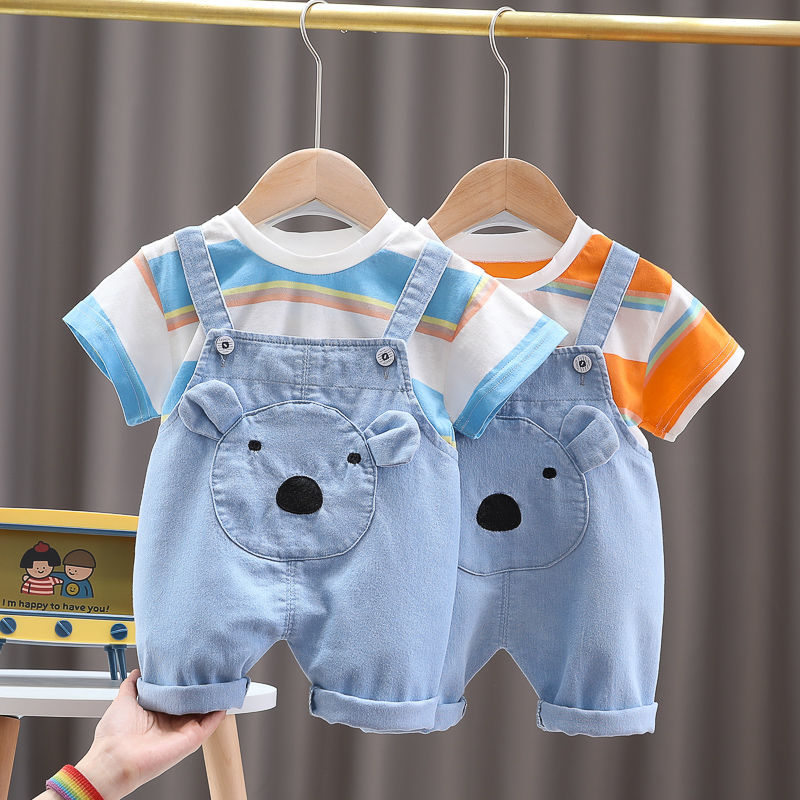 Menoea Kids Clothes Set for Baby Boys O-neck T-shirt Shorts 2 Pieces Suits New Short Sleeved Infant Children Baby Girls Clothing