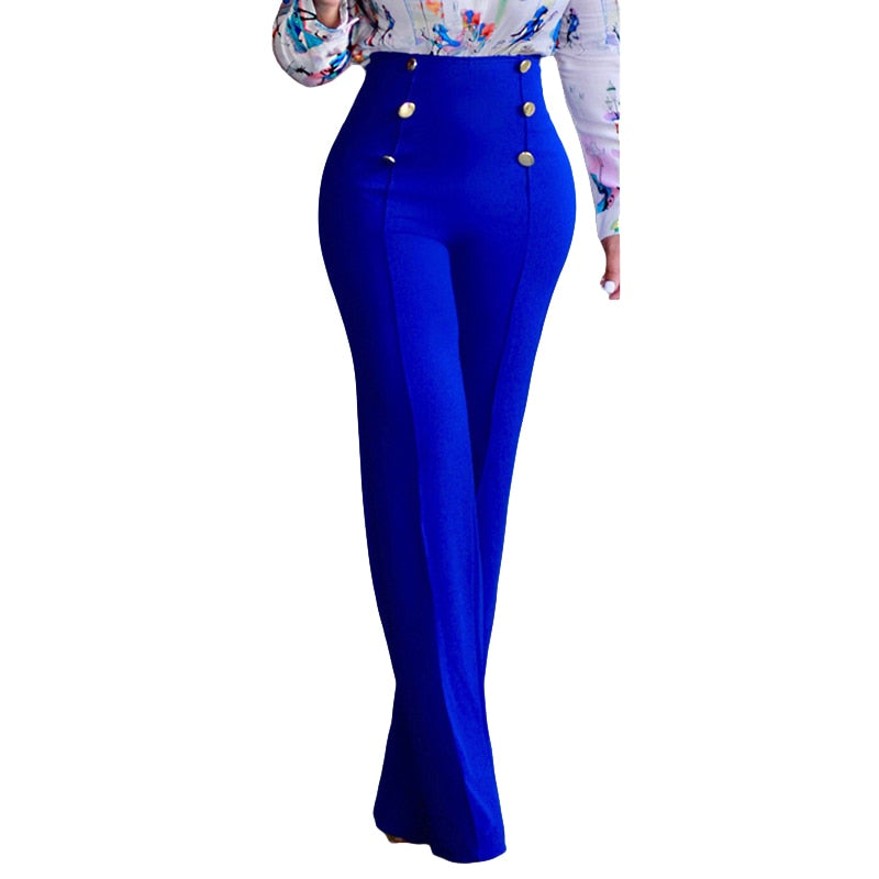 Women Casual Harem Long  High Waist Elastic Pants