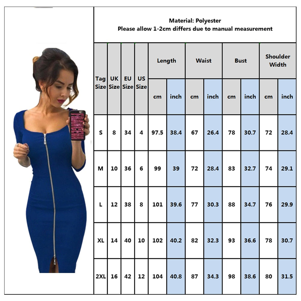 Sport Style Office Women Zipper Dress Spring Half-high Collar Hip Ladies Dress Fashion Female Long Sleeve Elastic Waist Vestidos