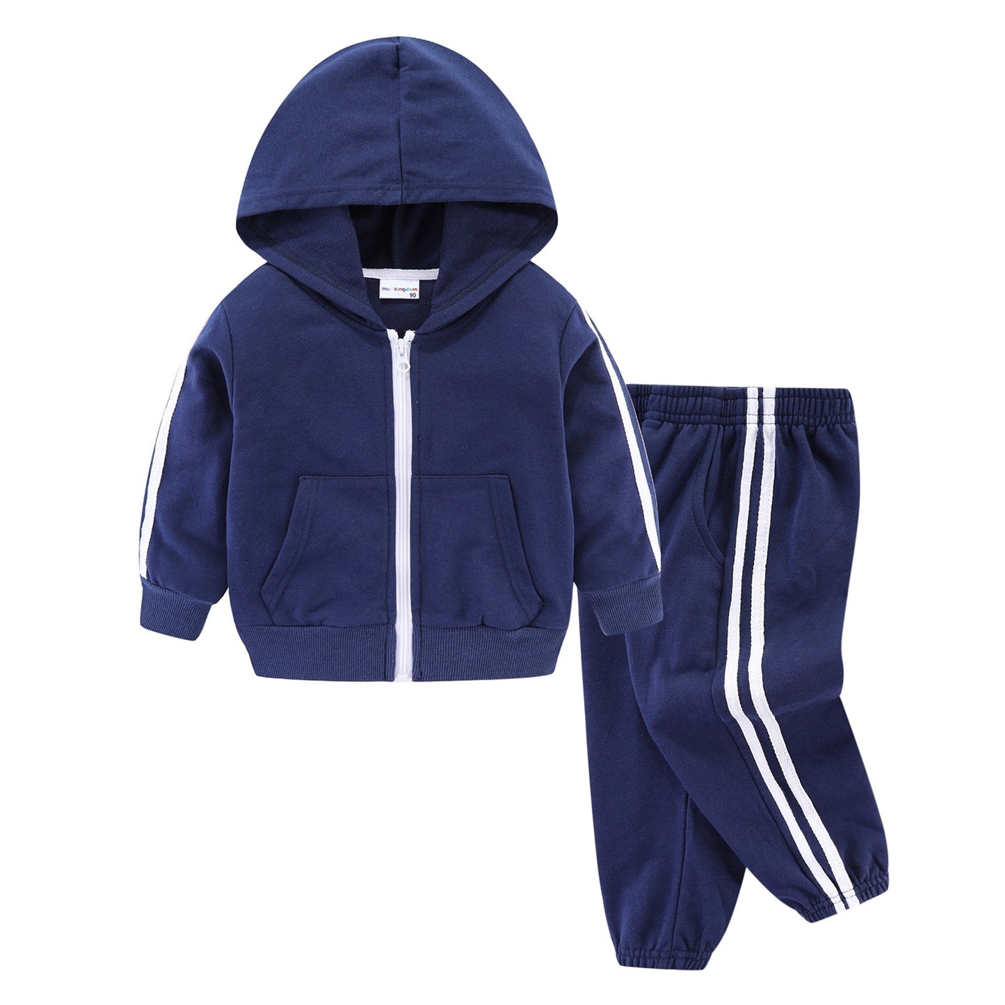 Mudkingdom Kids Jogger Sets Sports Hoodies and Sweatpants Girls Pants Outfits Cotton Sweatsuit for Spring Boys Clothes Active