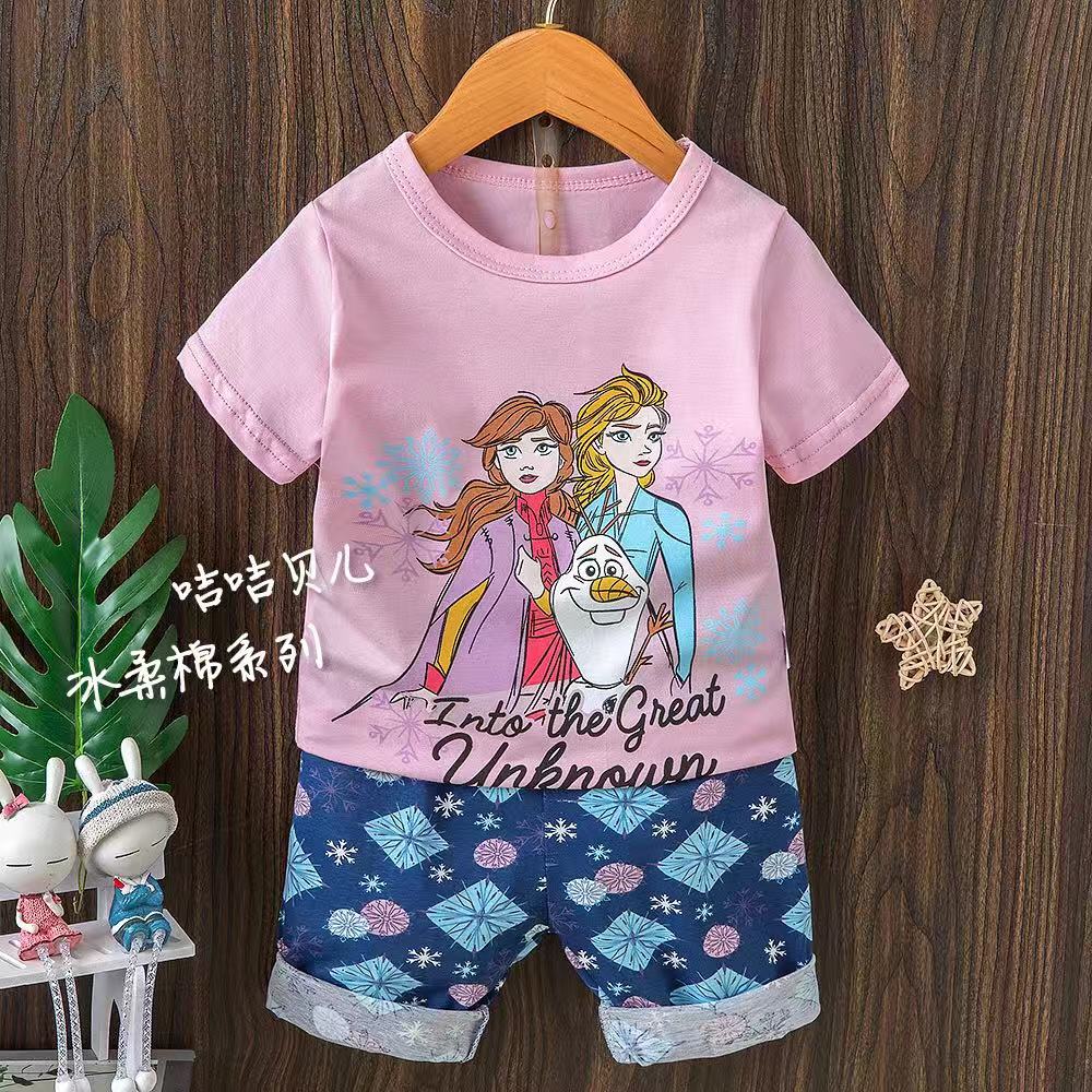 Baby Sleepwear Summer Pajamas Disney Clothing Mickey Mouse Teenage Boy Clothes Shortama Kids Set Marie For Girls Roddler Pjs