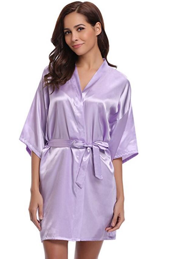 Silk Kimono Robe Bathrobe Women