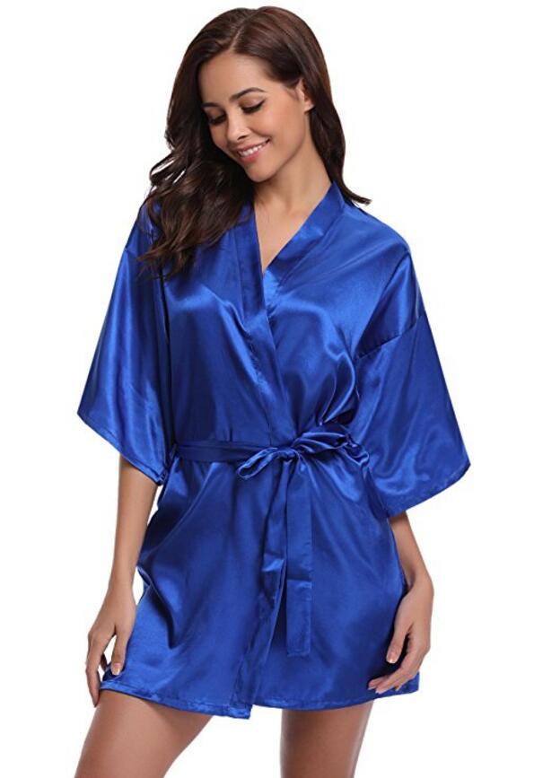 Silk Kimono Robe Bathrobe Women