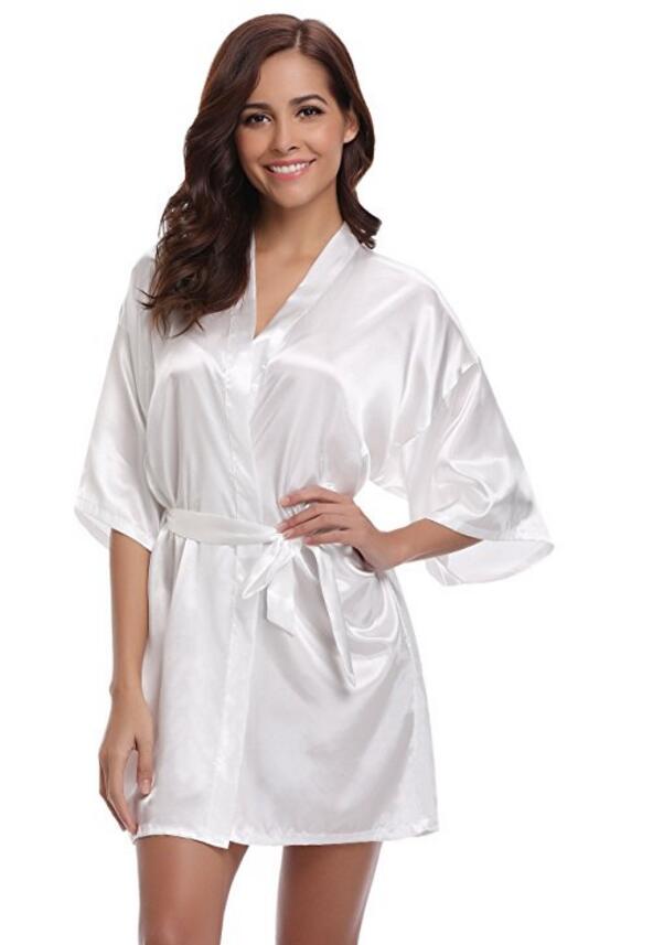 Silk Kimono Robe Bathrobe Women