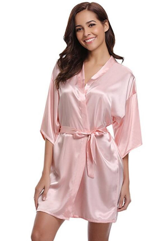 Silk Kimono Robe Bathrobe Women