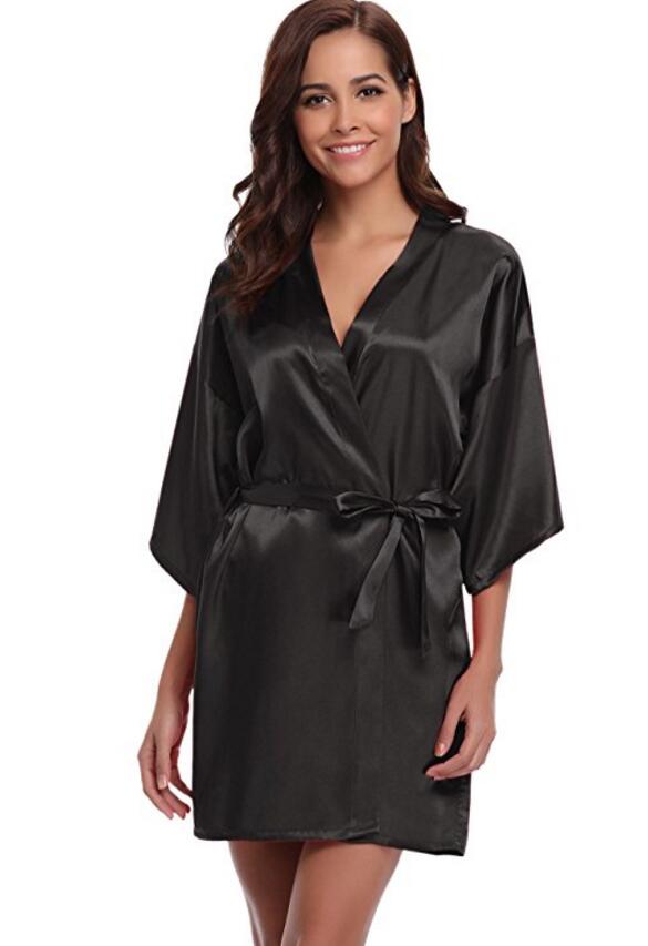 Silk Kimono Robe Bathrobe Women