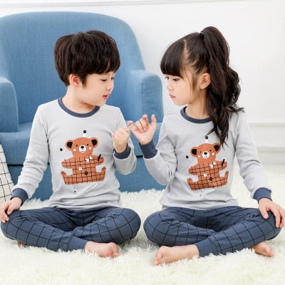 Children Pajamas Boys Totoro Cotton Clothes Pants Set Cartoon Sleepwear Kids Pajamas For Girls Toddler Baby Outfits Child Pyjama