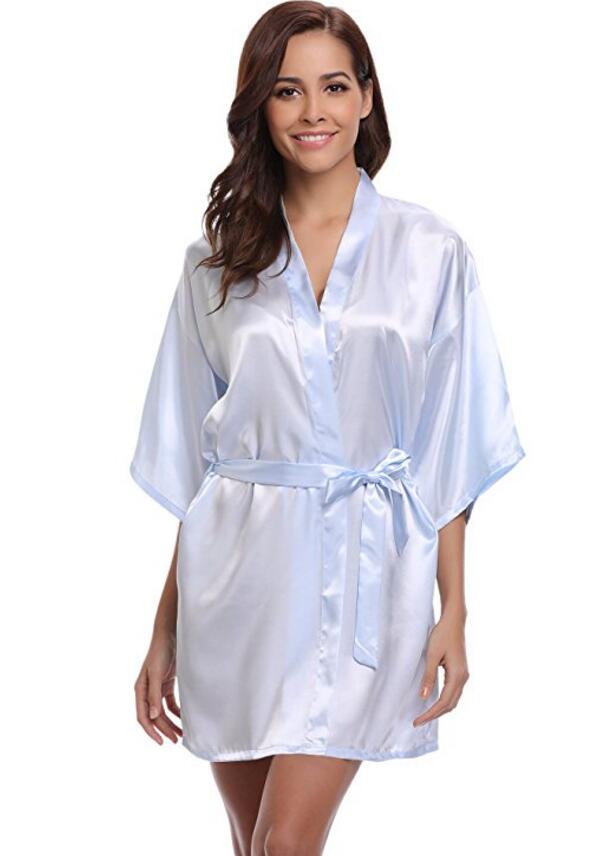 Silk Kimono Robe Bathrobe Women