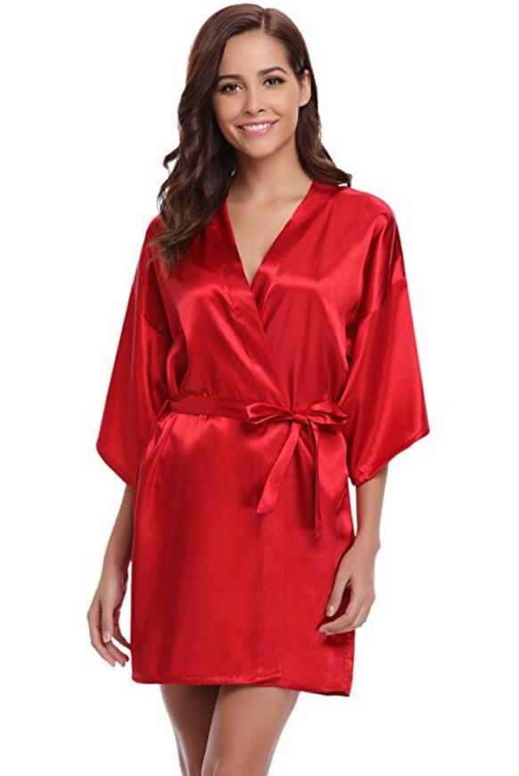 Silk Kimono Robe Bathrobe Women