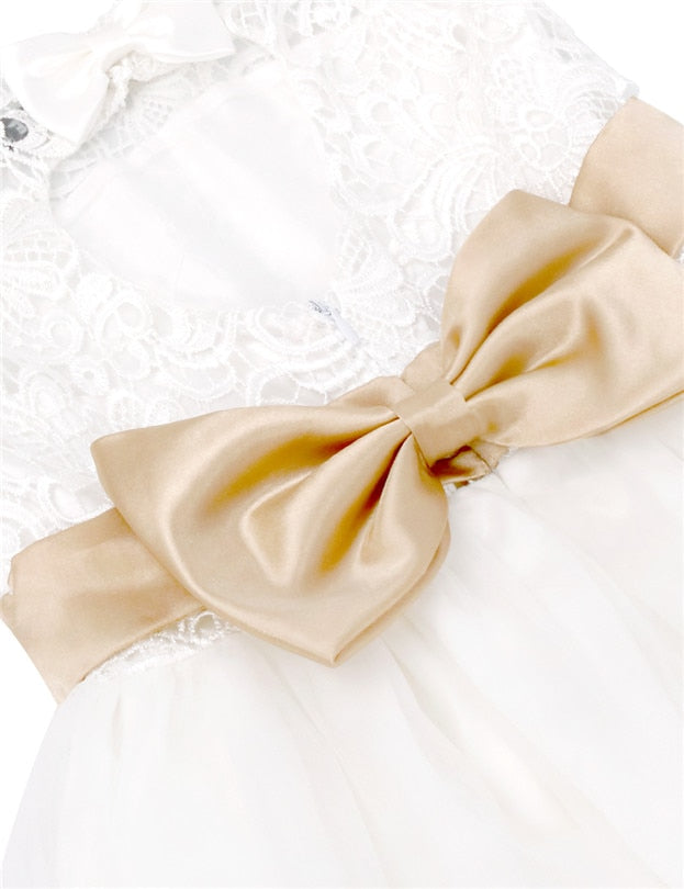 2020 Brand New Flower Girl Dresses White/Ivory Real Party Pageant Communion Dress Little Girls Kids/Children Dress for Wedding