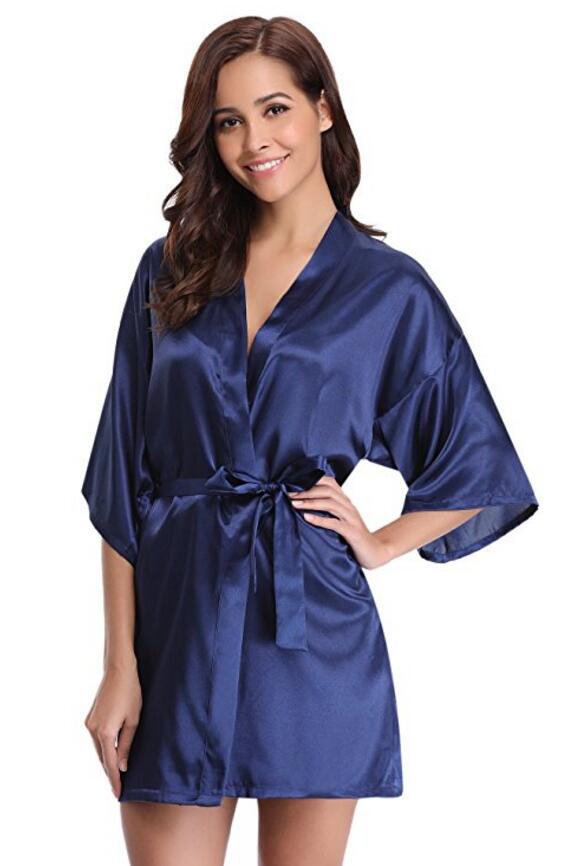 Silk Kimono Robe Bathrobe Women