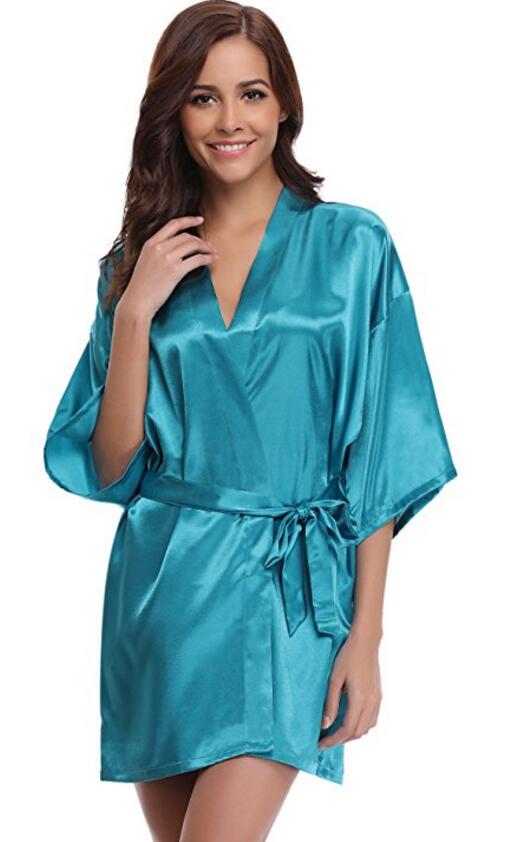 Silk Kimono Robe Bathrobe Women