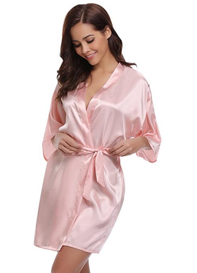 Silk Kimono Robe Bathrobe Women