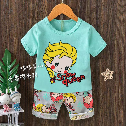 Baby Sleepwear Summer Pajamas Disney Clothing Mickey Mouse Teenage Boy Clothes Shortama Kids Set Marie For Girls Roddler Pjs