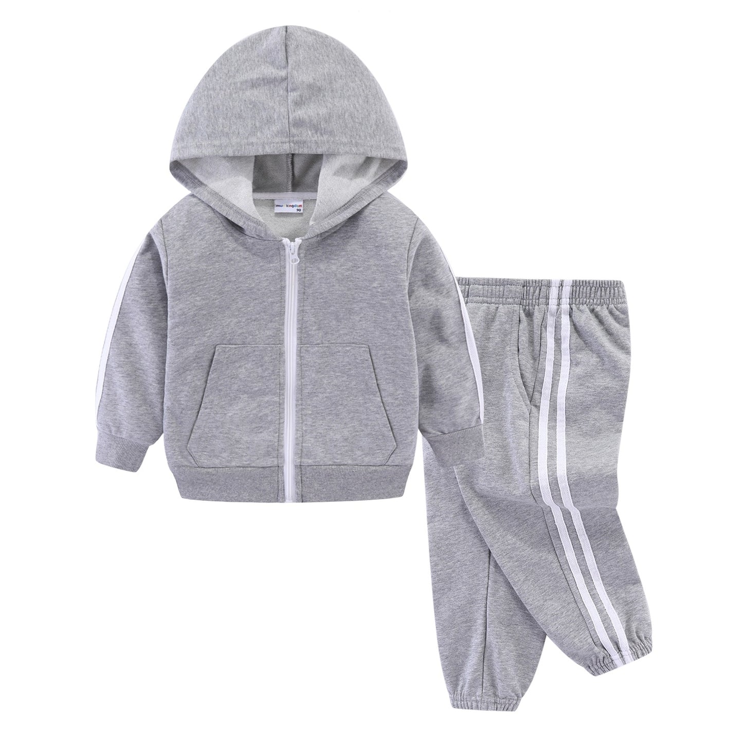 Mudkingdom Kids Jogger Sets Sports Hoodies and Sweatpants Girls Pants Outfits Cotton Sweatsuit for Spring Boys Clothes Active