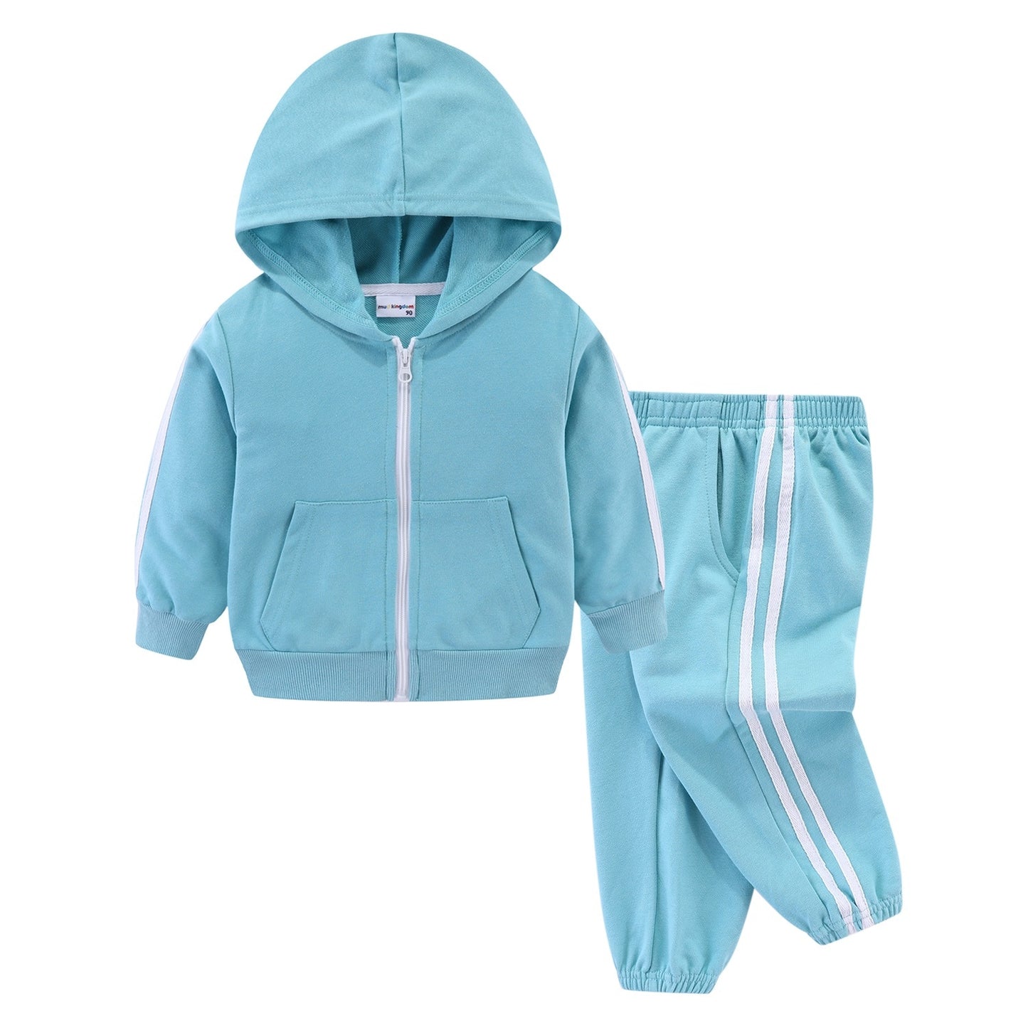 Mudkingdom Kids Jogger Sets Sports Hoodies and Sweatpants Girls Pants Outfits Cotton Sweatsuit for Spring Boys Clothes Active