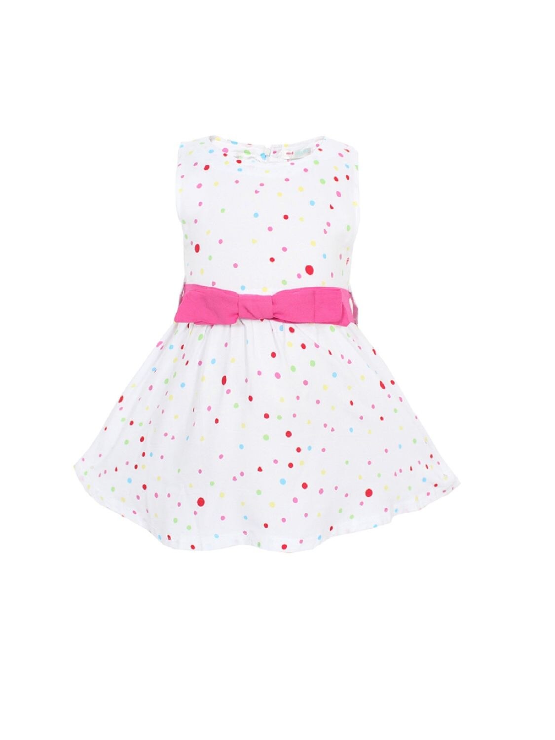 Mudkingdom Summer Girls Dresses Floral Polka Dot Printing Big Bow Sleeveless Dress Little Girl Clothes Kids Fashion Dress Sale