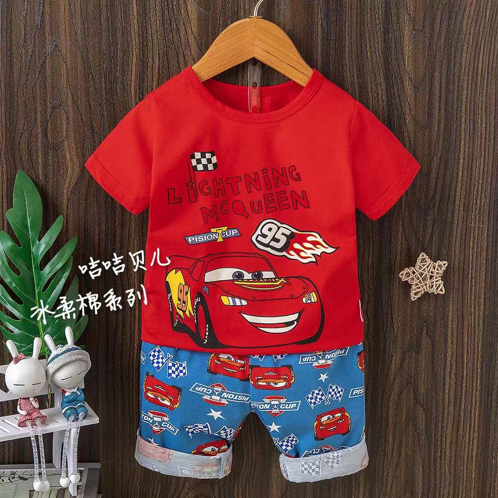 Baby Sleepwear Summer Pajamas Disney Clothing Mickey Mouse Teenage Boy Clothes Shortama Kids Set Marie For Girls Roddler Pjs