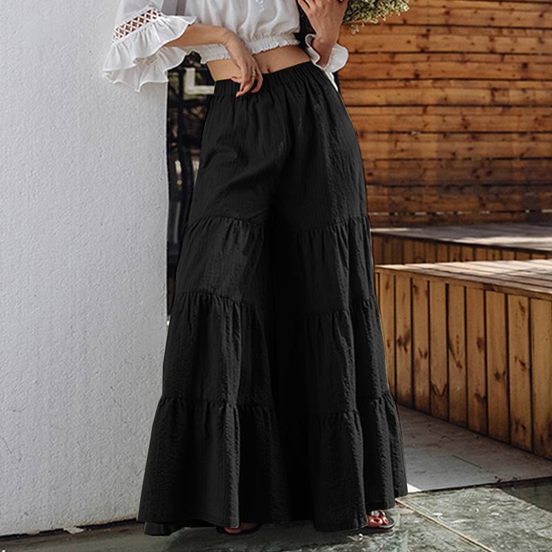 Wide Leg Trousers ZANZEA Tunip Pants