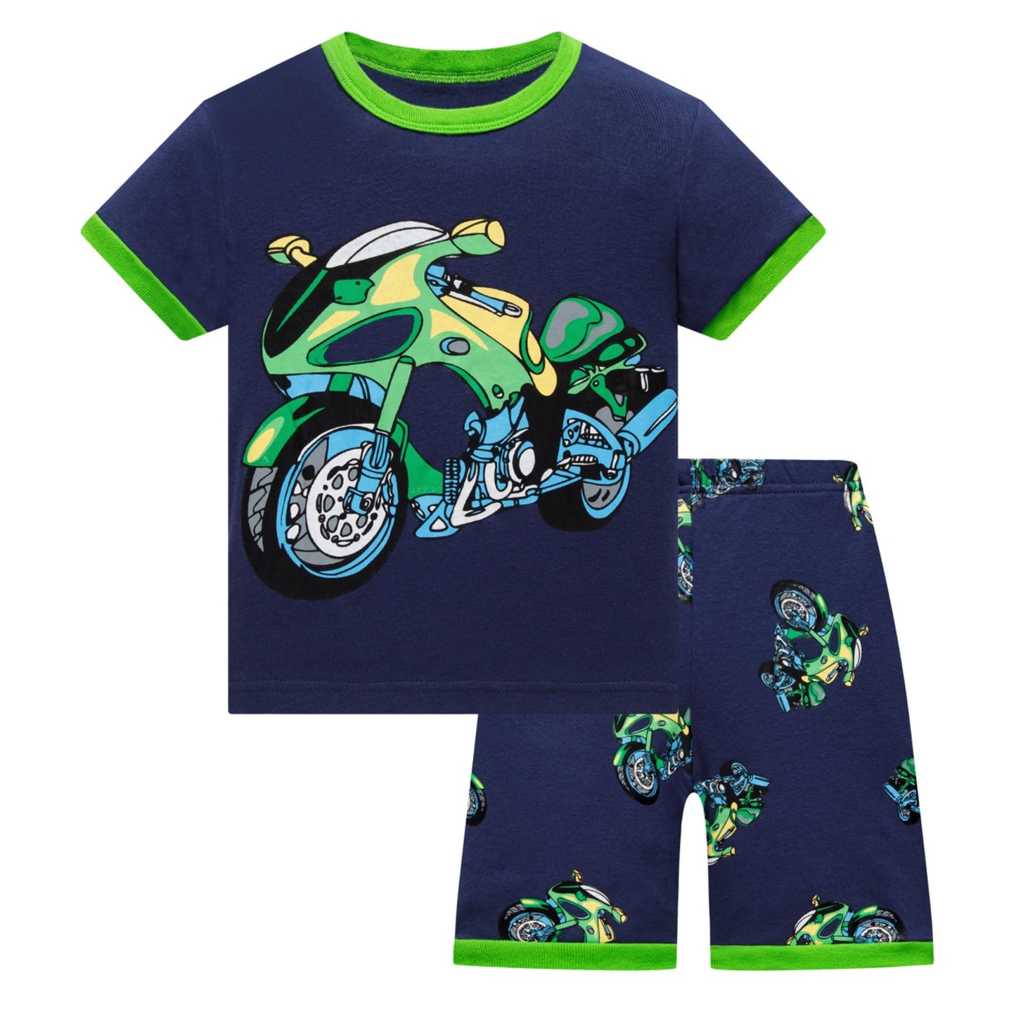 Kids Pajamas Set Summer Children Short Sleeve Sleepwear Rocket Boys Cartoon Pyjamas Clothing Nightwears Set