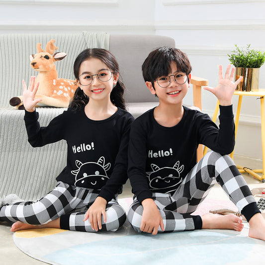 Children Pajamas Boys Totoro Cotton Clothes Pants Set Cartoon Sleepwear Kids Pajamas For Girls Toddler Baby Outfits Child Pyjama