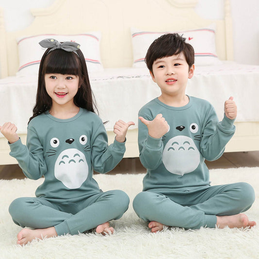 Children Pajamas Boys Totoro Cotton Clothes Pants Set Cartoon Sleepwear Kids Pajamas For Girls Toddler Baby Outfits Child Pyjama