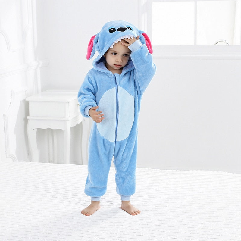 Baby Girl Boy Rompers Spring Winter Kids Clothes Flannel Cartoon Animals Kids Casual Loose Clothes Toddler Jumpsuit Boys Rompers