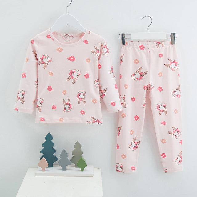 Menoea 2021 Spring Winter Children Cartoon Really Cotton Lining Underwear Set Children&#39;s Warm Home Pajamas Suits New Arrivals