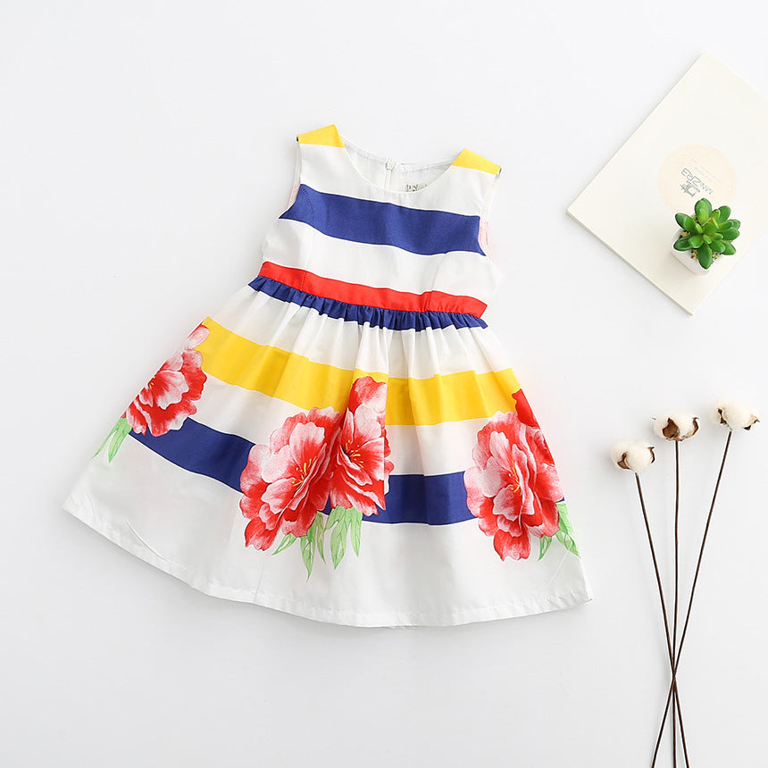 Menoea Girls Clothing Dresses 2020 Summer New Girl Princess Dress Children Floral Printed Design Kids Dresses for 2-7Y