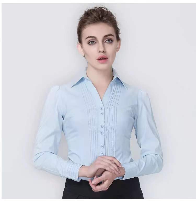 2022 New Elegant Bodysuits For Women Office White Blouses Long Sleeved Shirt Spring Fashion Casual Solid Tops Female Clothing