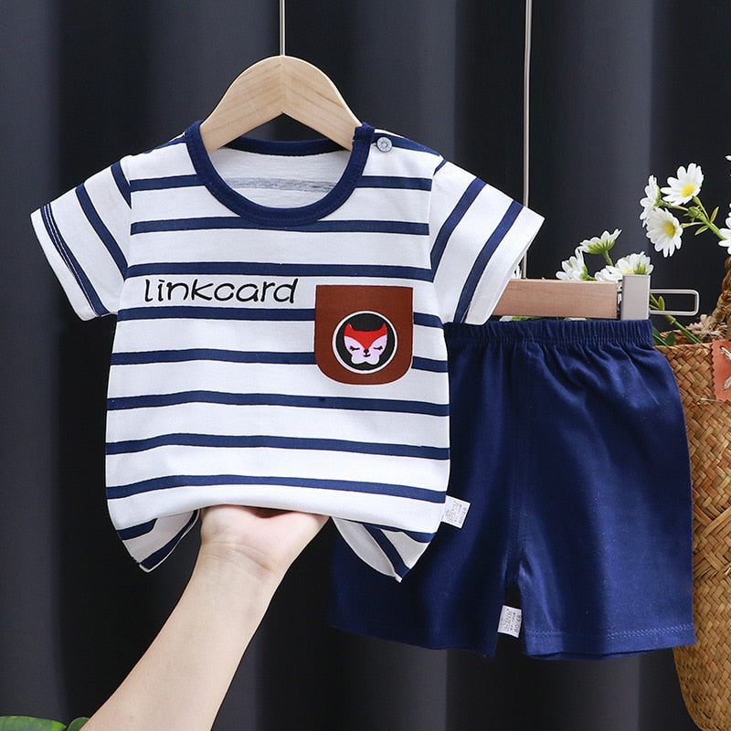 Summer Clothes for Children's Suits Shorts Toddler Kids Girls Boy Tracksuit Pijamas Sweatshirts T-shirts Outfit Cartoon Sports