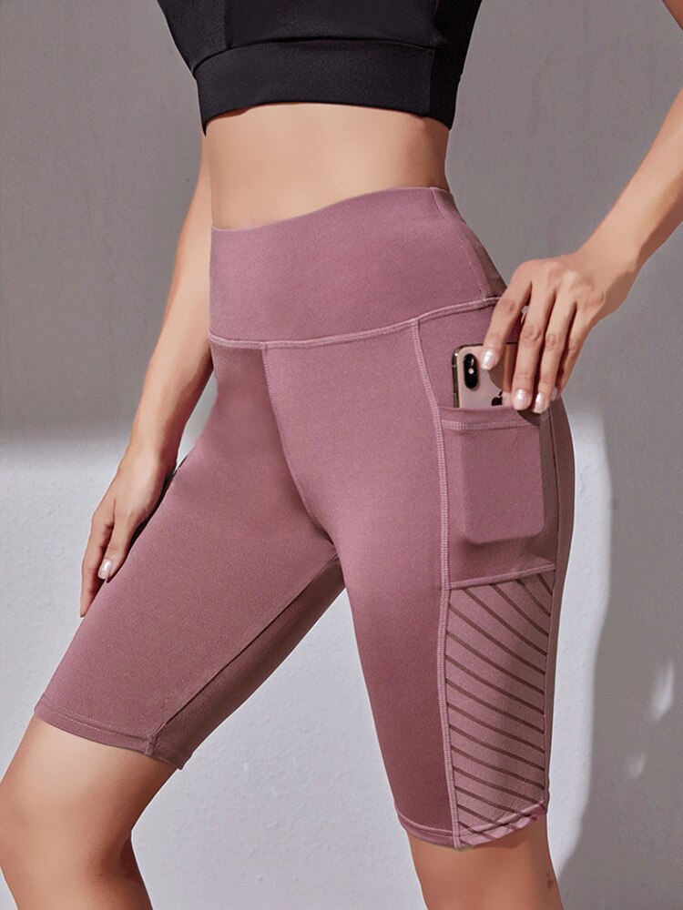 Women&#39;s Casual Fitness Leggings Seamless Mesh Sports Fitness Leggings Fashion High Waist Women Leggings Women Yoga Running Pants