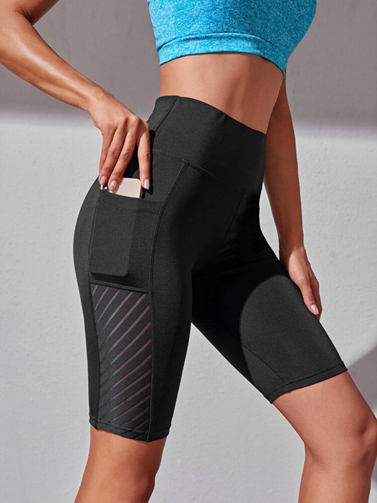 Women&#39;s Casual Fitness Leggings Seamless Mesh Sports Fitness Leggings Fashion High Waist Women Leggings Women Yoga Running Pants